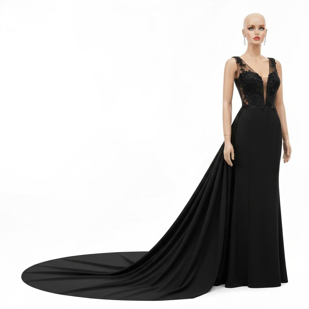 Midnight Silk Gown