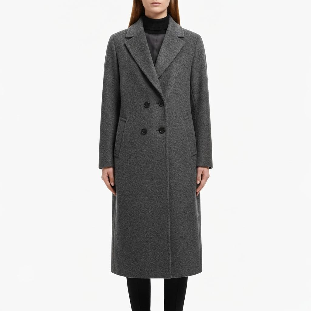 Charcoal Wool Overcoat